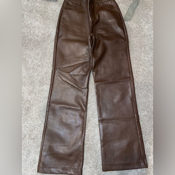 Brown leather pants - Picture 1 of 4